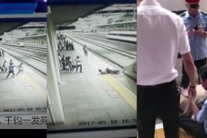 Железнодорожник спас женщину от прыжка под поезд