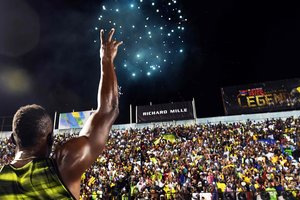35 тысяч болельщиков пришли на прощальный забег Усейна Болта на Ямайке