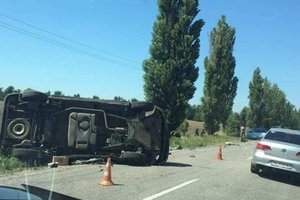 В Херсонской области военная техника попала в аварию