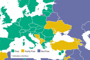 Freedom House проиллюстрировала отчет об угрозах демократии картой Украины без Крыма