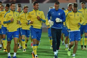 Сборная Украины по футболу провела первую тренировку в Харькове
