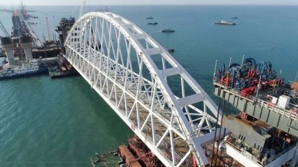 Строительство Керченского моста россиян. Фото: Крымский мост
