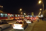 Пьяные пассажиры в час пик заблокировали движение киевских трамваев