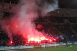 Фанаты одесского "Черноморца" устроили fire-шоу во время матча