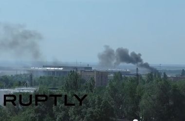 В сети появилось видео обстрела с воздуха позиций террористов в Донецке