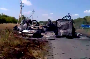 Уничтожена колонна террористов возле Лисичанска - СНБО