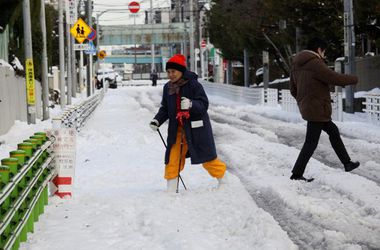 В Японии свыше 1,4 тыс. домов остались без электричества из-за сильных снегопадов