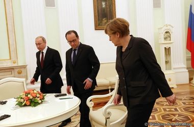 Встреча Меркель и Олланда с Путиным проходит в закрытом режиме