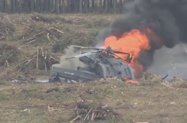 В Сети появилось видео падения вертолета Ми-28Н в России