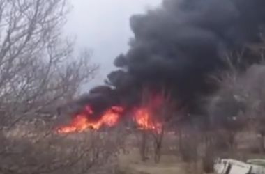 В сети появилось видео с места крушения Су-25 в России