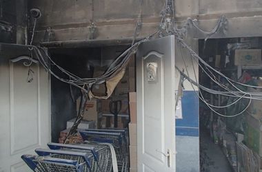 В Киеве горел супермаркет
