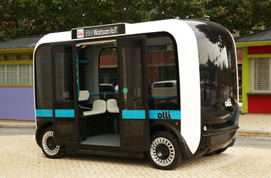 По США разъезжает уникальный беспилотный автобус, распечатанный на 3D-принтере