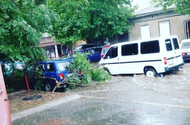 Дождь и шквальный ветер потрепали Измаил: затоплены улицы и поваленные деревья