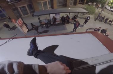 Житель Лондона снял на GoPro свою поездку на крыше двухэтажного автобуса
