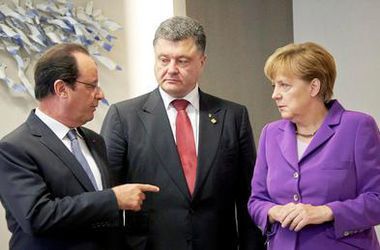 Порошенко, Олланд и Меркель без Путина согласовали дату встречи в "нормандском формате"