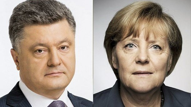 Меркель и Порошенко обсудят ситуацию в Донбассе и исполненье Минских договоров