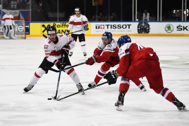 Сборная Чехии уступила Швейцарии в матче чемпионата мира