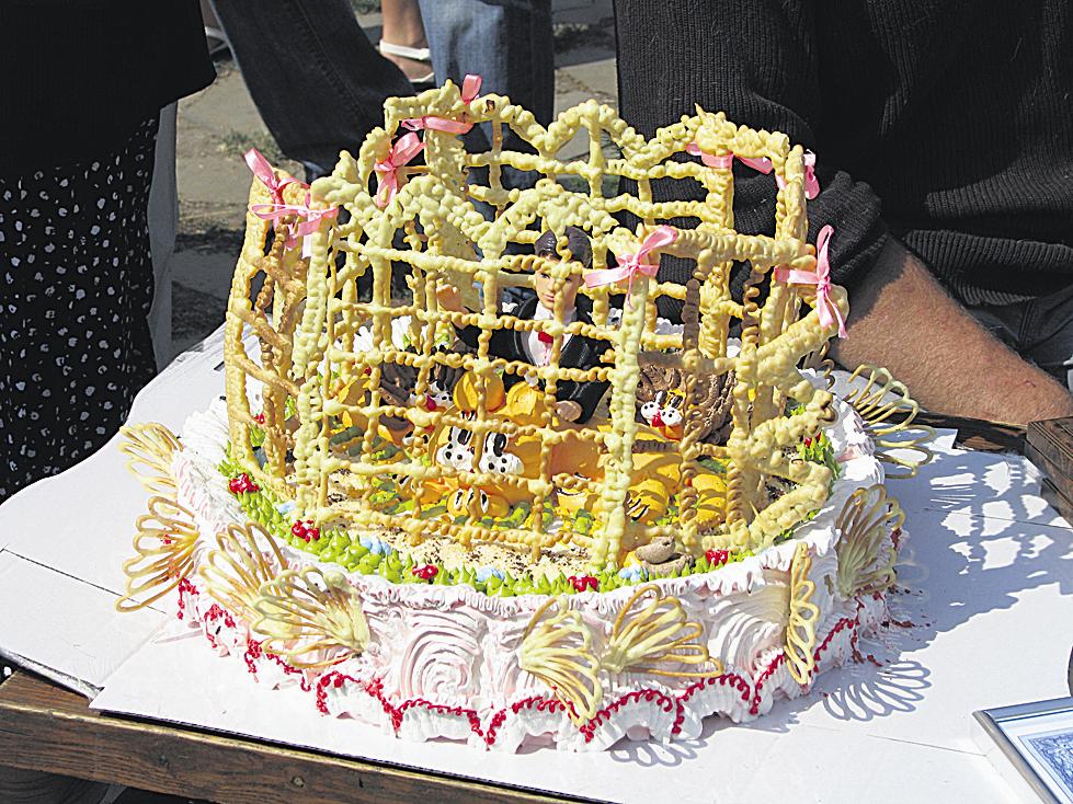 Презент. Горожане приготовили торт в виде звериной клетки. Фото М. Скидановой 