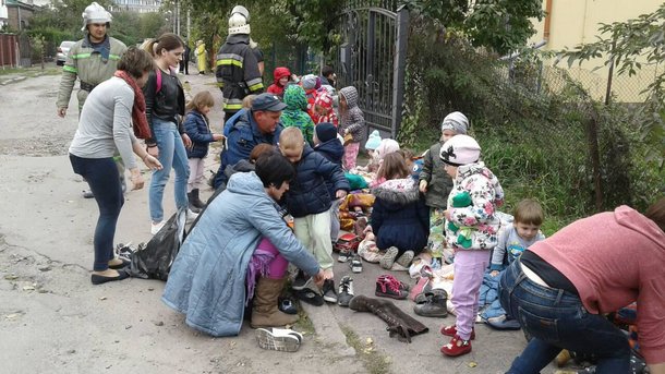Детей вовремя эвакуировали. Фото: ГСЧС
