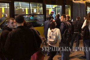 В центре Киева в троллейбусе произошла драка