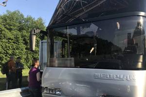 В аэропорту "Борисполь" произошло ДТП с автобусом и тремя автомобилями