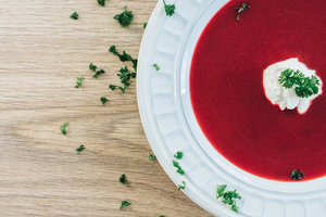 Рецепт постного супа-пюре из запеченной свеклы
