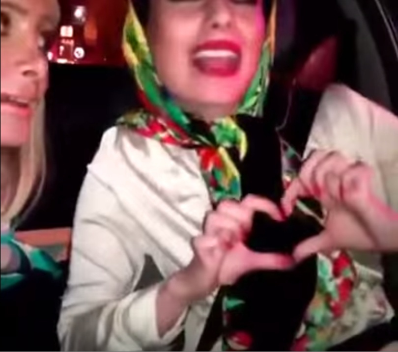 in-the-low-quality-video-snapshot-below-you-can-see-two-iranian-women-in-a-car-taking-a-selfie-video-the-driver-of-the-car-on-the-right-has-both-of-her-hands-off-the-wheel-seconds-later-they-crash