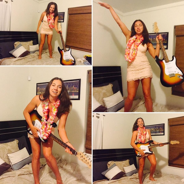 Як українська фристайлістка Полюк розважалася з гітарою на ліжку - фото 1