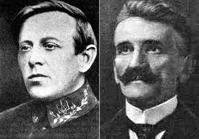 Диктатор ЗУНР Евгений Петрушевич (справа) не сработался с Петлюрой. Атаман Петлюра (слева) тоже недолюбливал своего коллегу.